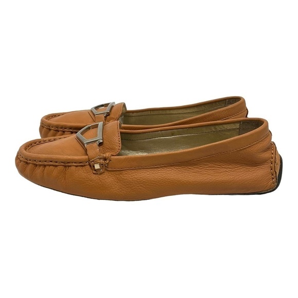 Adrienne Vittadini Camel Leather Comfort Driving Loafers Women’s 9 - Picture 6 of 14